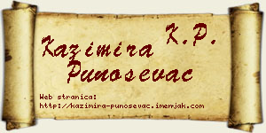 Kazimira Punoševac vizit kartica